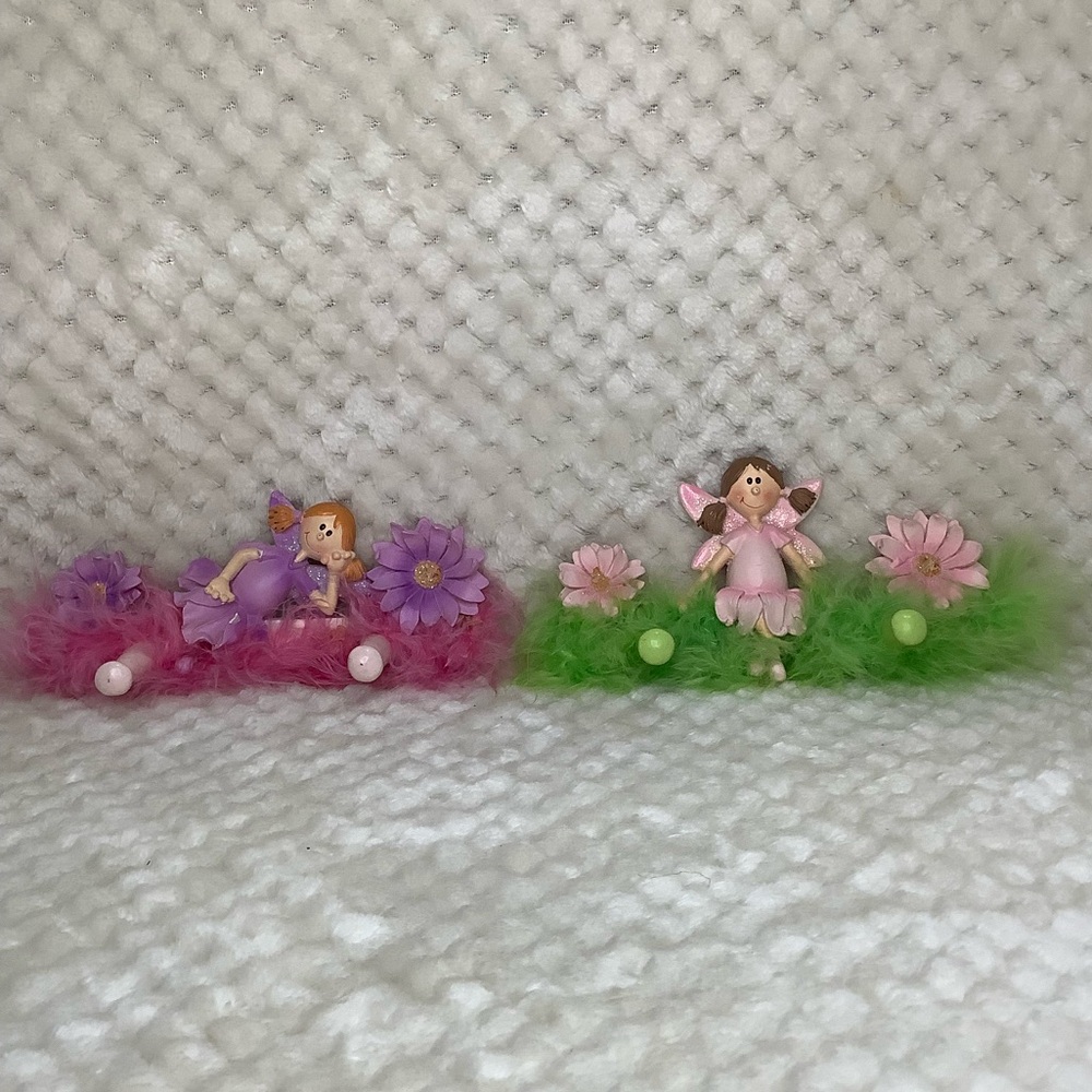 Pink and Green Fairy Decorative Wall Hooks Kids Room Accent Decor 🧚
